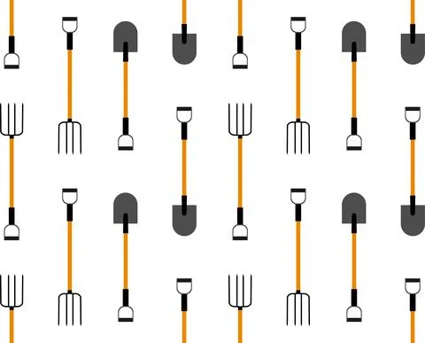 Seamless pattern with garden tools vector illustration Stock Illustration