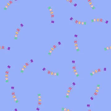 Seamless pattern garland birthday flags cartoon vector 스톡 일러스트
