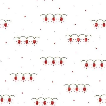 Seamless pattern of garlands in flat style on a white background. Stock Illustration