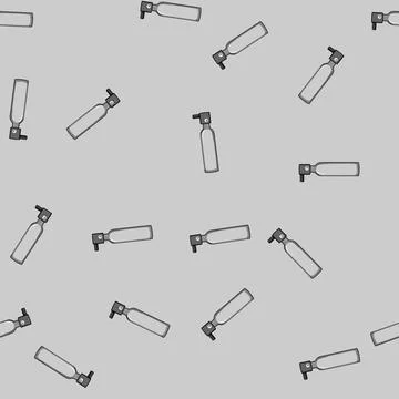 Seamless pattern gas diving cylinder cartoon vector Illustrazione stock
