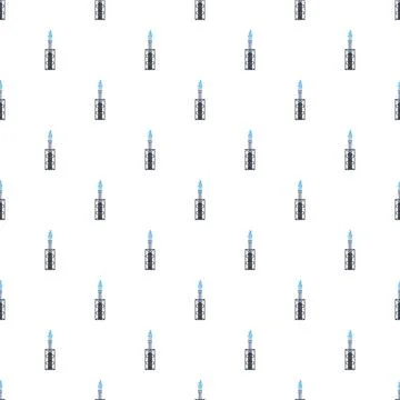 Seamless pattern with gas flare burning industry Stock Illustration
