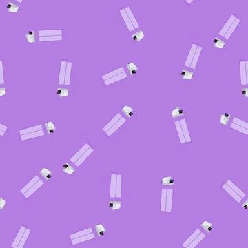 Seamless pattern gas lighter fire cartoon vector Stock Illustration