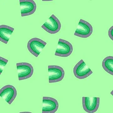 Seamless pattern gateway magic door portal cartoon vector 스톡 일러스트