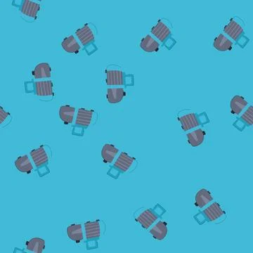 Seamless pattern gauge vacuum pump cartoon vector Stock Illustration