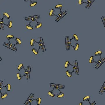 Seamless pattern gear climbing harnesses cartoon vector 스톡 일러스트