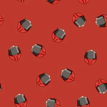 Seamless pattern gear firefighter helmet cartoon vector Stock Illustration