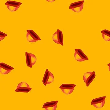 Seamless pattern gear firefighter helmet cartoon vector Stock Illustration