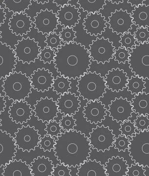 Seamless pattern with gears Stock-Illustration