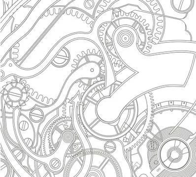 Seamless pattern of gears Stock Illustration