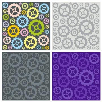Seamless pattern of gears Stock Illustration