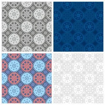 Seamless pattern of gears Stock Illustration