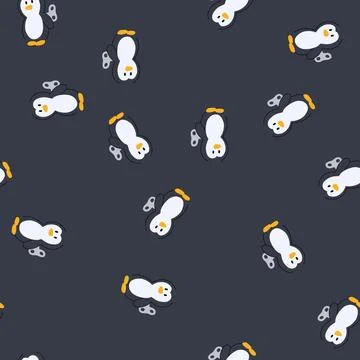 Seamless pattern gears wind up toy cartoon vector イラスト素材