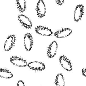 Seamless pattern gemstone ring jewelry sketch hand drawn Stock Illustration