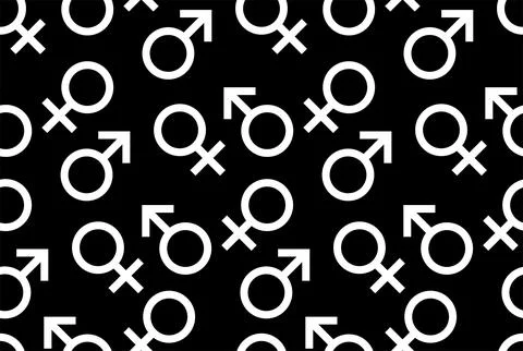 Seamless Pattern of Gender Stock Illustration