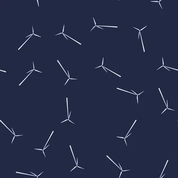 Seamless pattern generator wind turbine cartoon vector Illustrazione stock