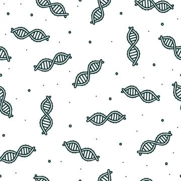 Seamless pattern with genetic topic. Vector illustration Stock-Illustration