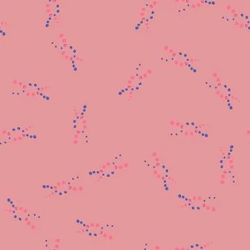 Seamless pattern genome dna spiral cartoon vector Stock Illustration