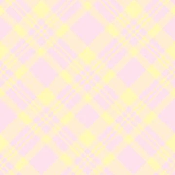 Seamless pattern in gentle light pink and yellow colors for plaid, fabric, イラスト素材