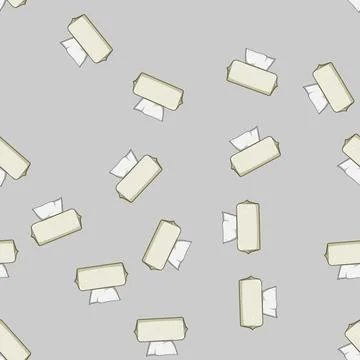 Seamless pattern gentle makeup remover wipes cartoon vector 库存插图