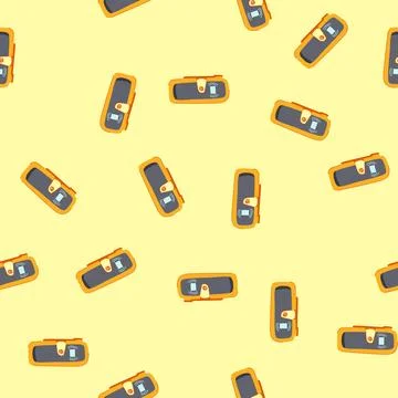 Seamless pattern geolocation gps beacon cartoon vector Illustrazione stock