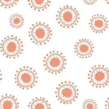 Seamless pattern with geometric aboriginal ornament. Ethnic tribal rounded color Illustrazione stock