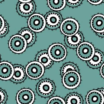 Seamless pattern with geometric aboriginal ornament. Ethnic tribal rounded color Stock Illustration