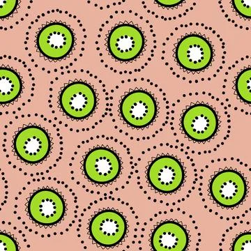 Seamless pattern with geometric aboriginal ornament. Ethnic tribal rounded color Stock Illustration