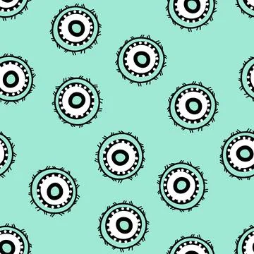Seamless pattern with geometric aboriginal ornament. Ethnic tribal rounded color Stock Illustration