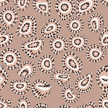 Seamless pattern with geometric aboriginal ornament. Ethnic tribal rounded color Illustrazione stock
