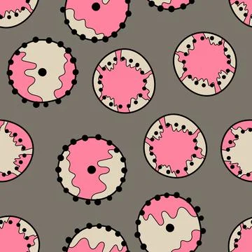 Seamless pattern with geometric aboriginal ornament. Ethnic tribal rounded color Stock Illustration