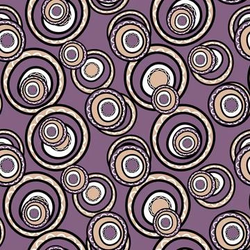 Seamless pattern with geometric aboriginal ornament. Ethnic tribal rounded color Illustrazione stock