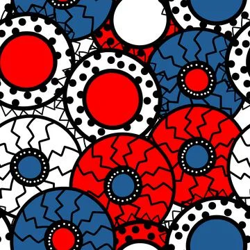 Seamless pattern with geometric aboriginal ornament. Ethnic tribal rounded color Illustrazione stock