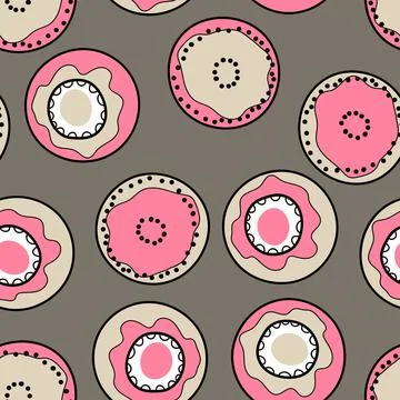 Seamless pattern with geometric aboriginal ornament. Ethnic tribal rounded color Stock Illustration