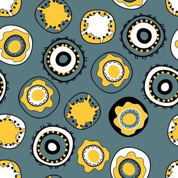 Seamless pattern with geometric aboriginal ornament. Ethnic tribal rounded color Illustrazione stock