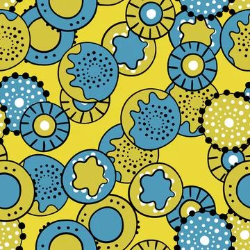 Seamless pattern with geometric aboriginal ornament. Ethnic tribal rounded color Illustrazione stock