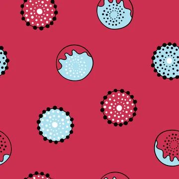 Seamless pattern with geometric aboriginal ornament. Ethnic tribal rounded color Illustrazione stock