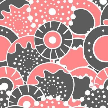 Seamless pattern with geometric aboriginal ornament. Ethnic tribal rounded color Stock Illustration