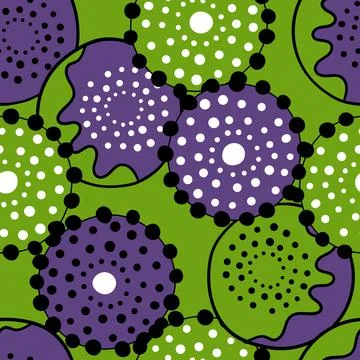 Seamless pattern with geometric aboriginal ornament. Ethnic tribal rounded color Stock Illustration