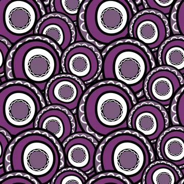 Seamless pattern with geometric aboriginal ornament. Ethnic tribal rounded color Illustrazione stock