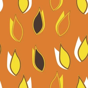 Seamless pattern with geometric aboriginal ornament. Ethnic tribal rounded color Stock Illustration