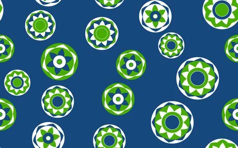 Seamless pattern with geometric aboriginal ornament. Ethnic tribal rounded color Stock Illustration