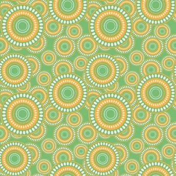Seamless pattern with geometric aboriginal ornament. Ethnic tribal rounded color Illustrazione stock