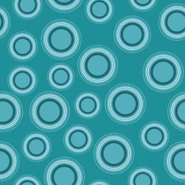 Seamless pattern with geometric aboriginal ornament. Ethnic tribal rounded color Stock Illustration