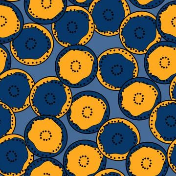 Seamless pattern with geometric aboriginal ornament. Ethnic tribal rounded color Illustrazione stock