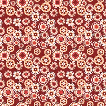 Seamless pattern with geometric aboriginal ornament. Ethnic tribal rounded color Illustrazione stock