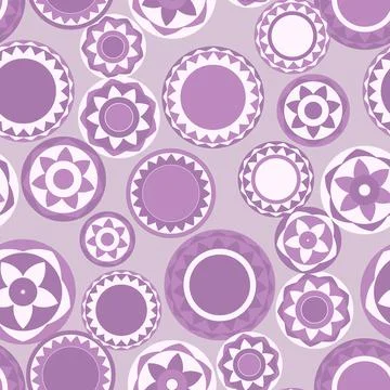 Seamless pattern with geometric aboriginal ornament. Ethnic tribal rounded color Stock Illustration