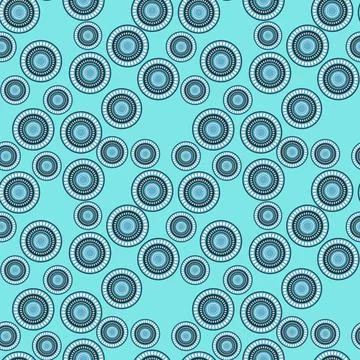 Seamless pattern with geometric aboriginal ornament. Ethnic tribal rounded color Stock Illustration