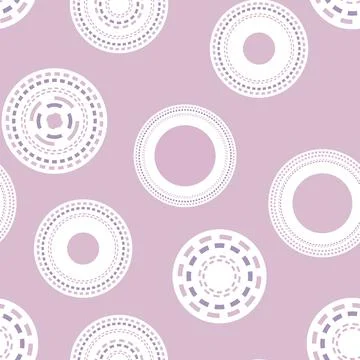 Seamless pattern with geometric aboriginal ornament. Ethnic tribal rounded color Stock Illustration