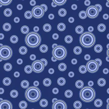 Seamless pattern with geometric aboriginal ornament. Ethnic tribal rounded color Stock Illustration