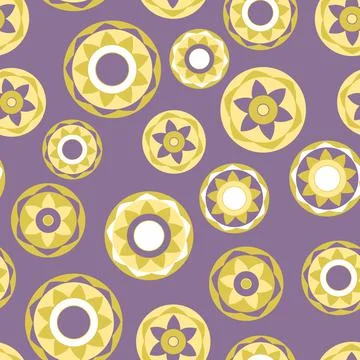 Seamless pattern with geometric aboriginal ornament. Ethnic tribal rounded color Illustrazione stock